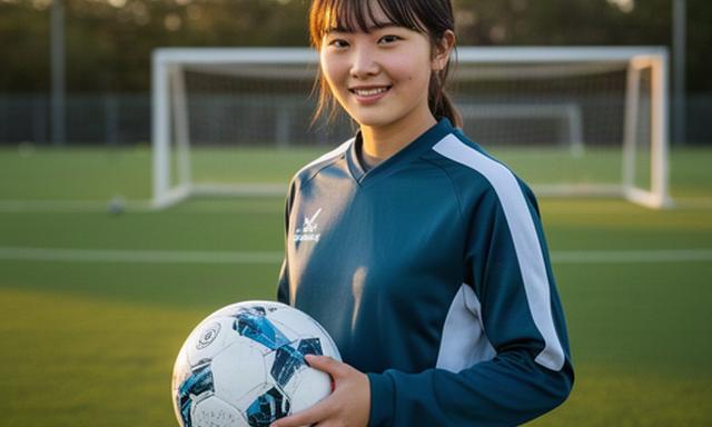 松阪近郊のグラウンドを走る女子サッカー選手